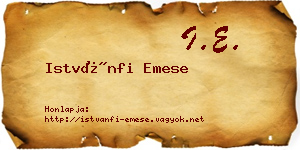 Istvánfi Emese névjegykártya